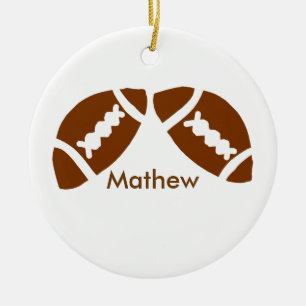 Rugby-Baseball-Sportart Name Jungen Kinder Männer Keramik Ornament