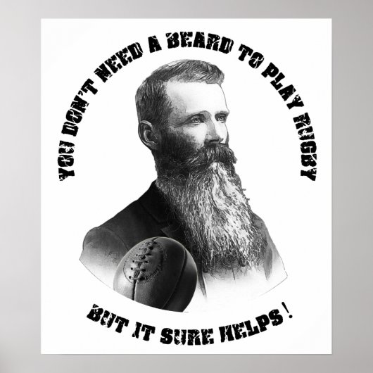 Rugby Beards Poster (Vorne)