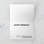 RUGBY BIRTHDAY GREETING KARTE (Innenseite)