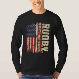 Rugby Blut Schweiß Blutergüsse Rugby Spieler Trai T-Shirt