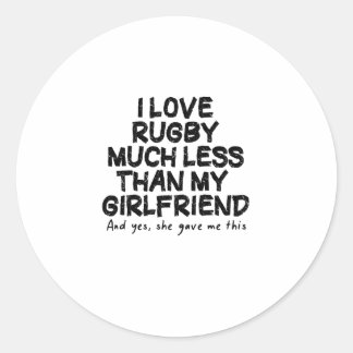 Rugby Boyfriend cool Geburtstagsgeschenk Idee für  Runder Aufkleber