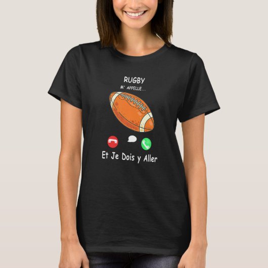 Rugby Call Me And I Must Go in French Premium T-Shirt (Vorderseite)