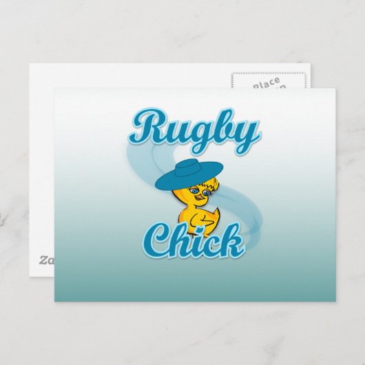 Rugby Chick #3 Postkarte (Vorne/Hinten)