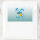 Rugby Chick #3 Rechteckiger Aufkleber (Tasche)