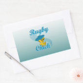 Rugby Chick #3 Rechteckiger Aufkleber (Umschlag)