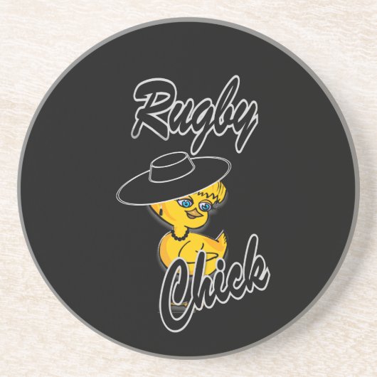 Rugby Chick #4 Getränkeuntersetzer (Vorne)