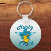 Rugby Chick #7 Schlüsselanhänger (Vorderseite)