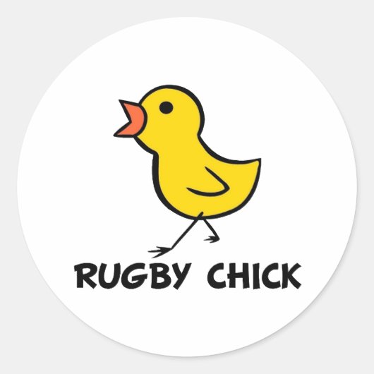 Rugby Chick Sticker (Vorderseite)