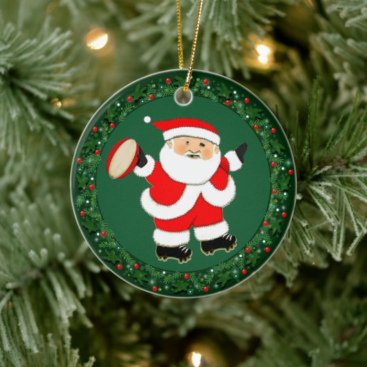 Rugby Christmas Collectible Keramik Ornament (Baum)