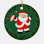Rugby Christmas Collectible Keramik Ornament (Vorne)