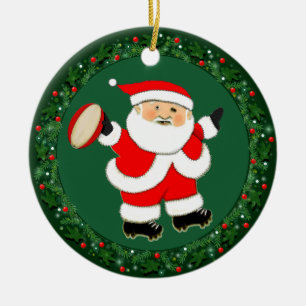 Rugby Christmas Collectible Keramik Ornament