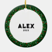 Rugby Christmas Collectible Keramik Ornament (Hinten)