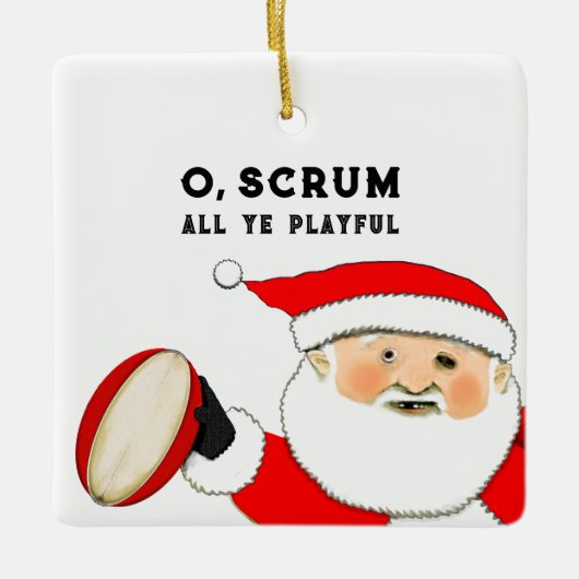 Rugby Christmas Collectible Keramikornament (Vorderseite)