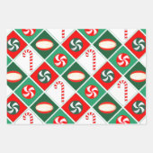 Rugby Christmas Holiday Geschenkpapier Set (Vorderseite 2)