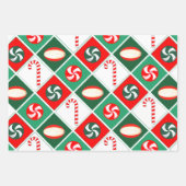 Rugby Christmas Holiday Geschenkpapier Set (Vorderseite 2)