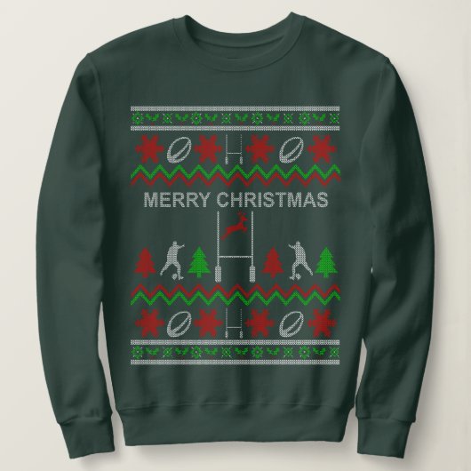 Rugby Christmas Jumper Sweatshirt (Design vorne)