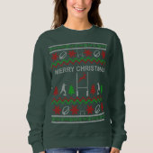Rugby Christmas Jumper Sweatshirt (Vorderseite)