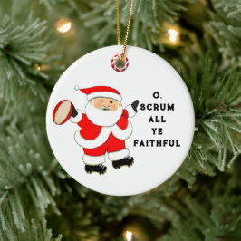 Rugby Christmas Keramik Ornament