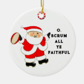 Rugby Christmas Keramik Ornament (Vorne)