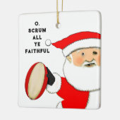 Rugby Christmas Keramikornament (Links)