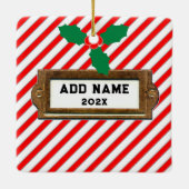 Rugby Christmas Keramikornament (Rückseite)