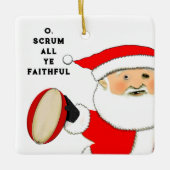 Rugby Christmas Keramikornament (Vorderseite)