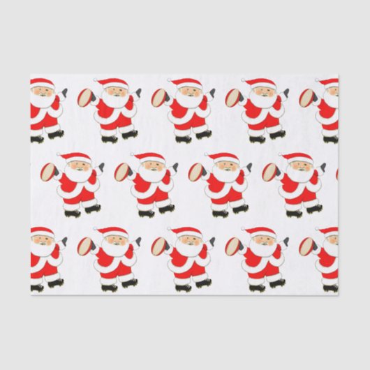 Rugby Christmas Tissue Paper Seidenpapier (Vorderseite)