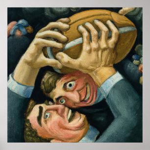 Rugby Combat Art Print Poster