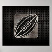 Rugby; Cool Schwarz Poster (Vorne)
