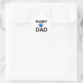 RUGBY DAD RUNDER AUFKLEBER (Tasche)