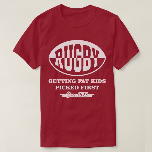 Rugby, das fetten Kindern ausgewählten ersten T-Shirt (Design vorne)