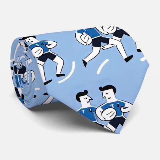 Rugby-Design-Schlips Krawatte (Gerollt)