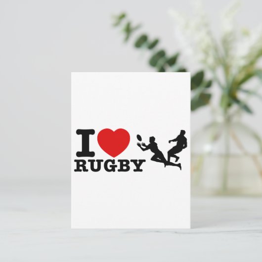 Rugby Designs Postkarte (Stehend Vorderseite)