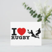 Rugby Designs Postkarte (Stehend Vorderseite)