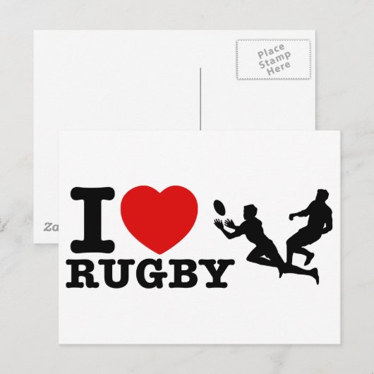 Rugby Designs Postkarte (Vorne/Hinten)