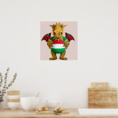 Rugby Dragon - Rugby Art Print Poster (Küche)
