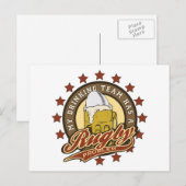 Rugby Drinking Team Postkarte (Vorne/Hinten)