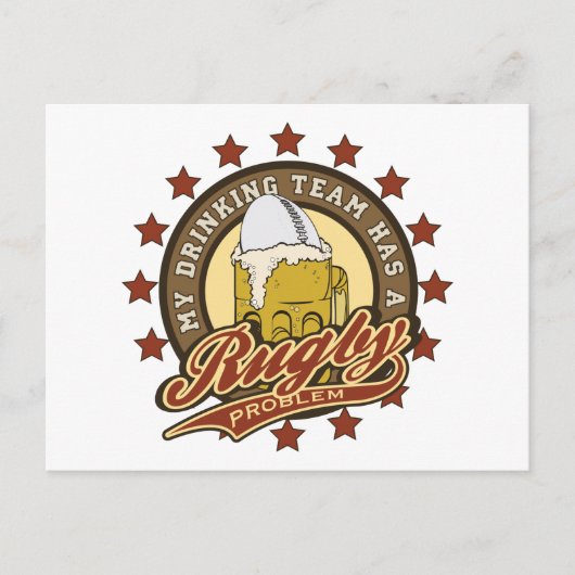 Rugby Drinking Team Postkarte (Vorderseite)