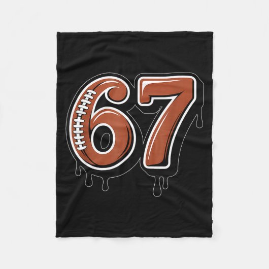 Rugby Drip Number 67 Player Or 67th Birthday Six S Fleecedecke (Vorderseite)