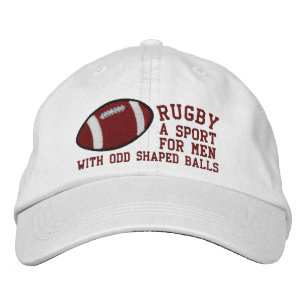 Rugby Ein Sport Für Männer Mit Seltsam Geformten B Bestickte Baseballkappe