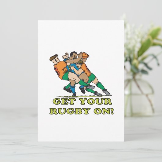 Rugby Einladung (Stehend Vorderseite)