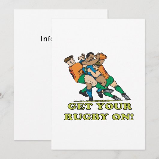 Rugby Einladung (Vorne/Hinten)