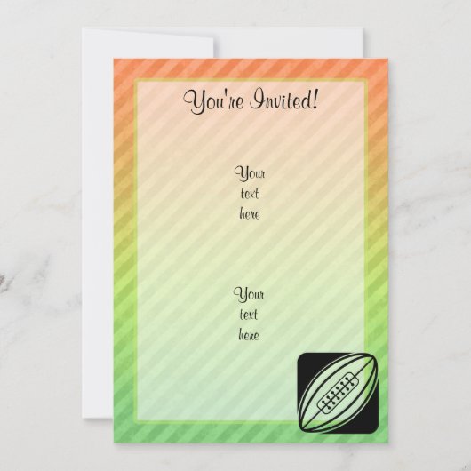 Rugby Einladung (Vorderseite)