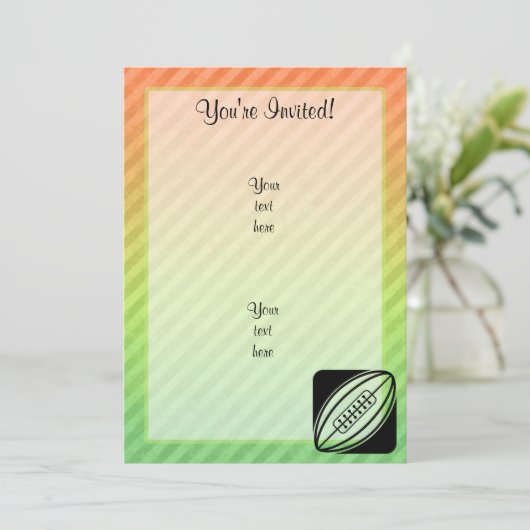 Rugby Einladung (Stehend Vorderseite)