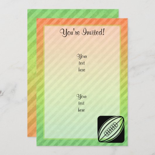 Rugby Einladung (Vorne/Hinten)