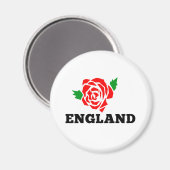 Rugby England Englische Rose Magnet (Vorderseite/Rückseite)