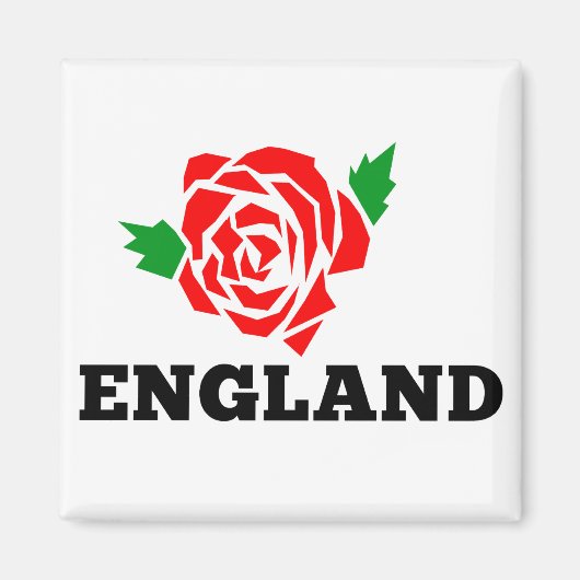 Rugby England Englische Rose Magnet (Vorne)