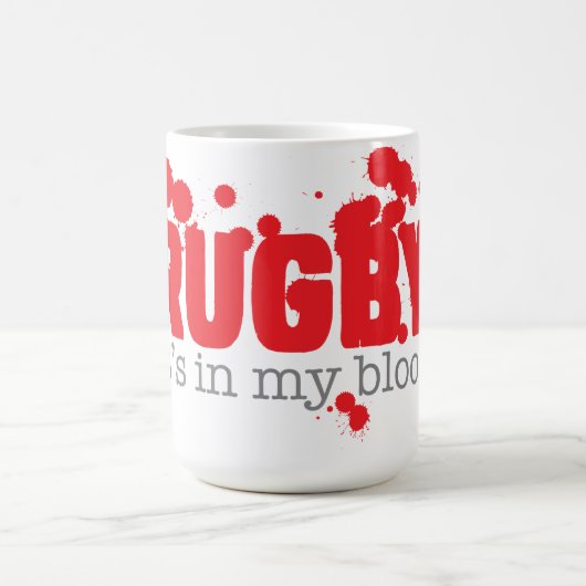 RUGBY - es ist in meinem Blut Kaffeetasse (Mittel)