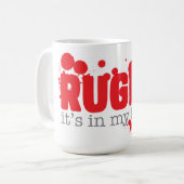 RUGBY - es ist in meinem Blut Kaffeetasse (Vorderseite Links)