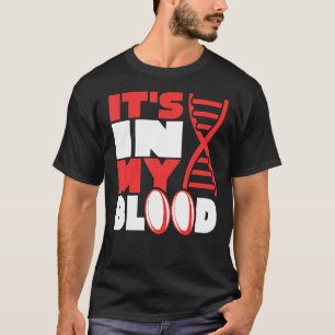 Rugby Es ist in meiner Blut-DNA-Rugby-Ball-Fan-Unt T-Shirt